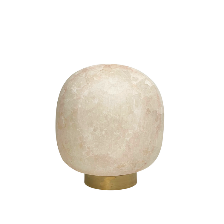 Curra Tabletop Lamp - Limestone & Brass