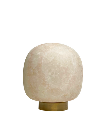 Curra Tabletop Lamp - Limestone & Brass