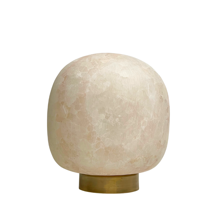 Curra Tabletop Lamp - Limestone & Brass