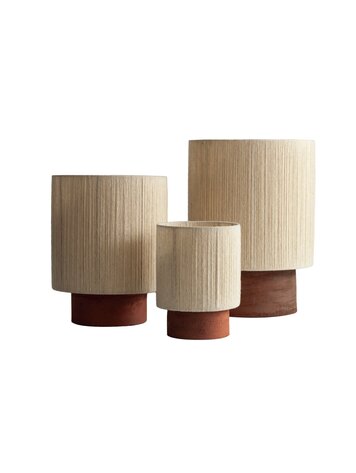 Maison de Vacances Osh Kalé Table Lamp – Red Sandstone & Ecru Wool