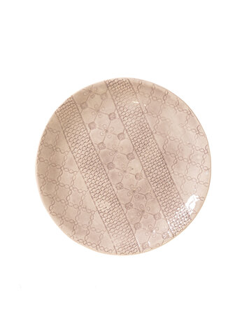 Wonki Ware Dinner Plate Aubergine Pattern