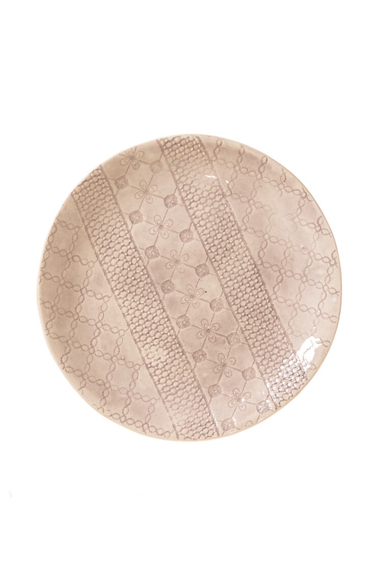 Wonki Ware Dinner Plate Aubergine Pattern