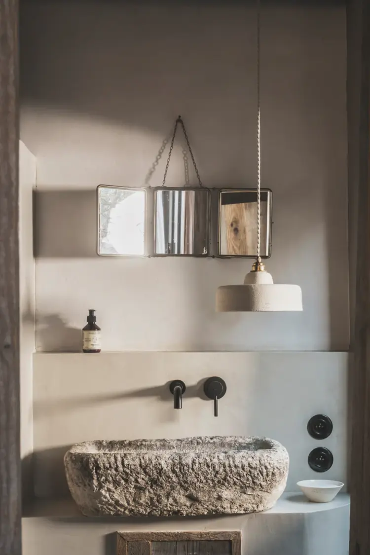 Enamoura Ursule Hanglamp - Grès Chamotté Ivoire