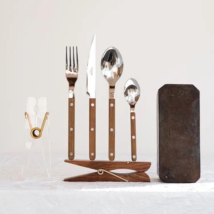 Sabre Paris Dinner Knive Bistrot Vintage Teak, Teak