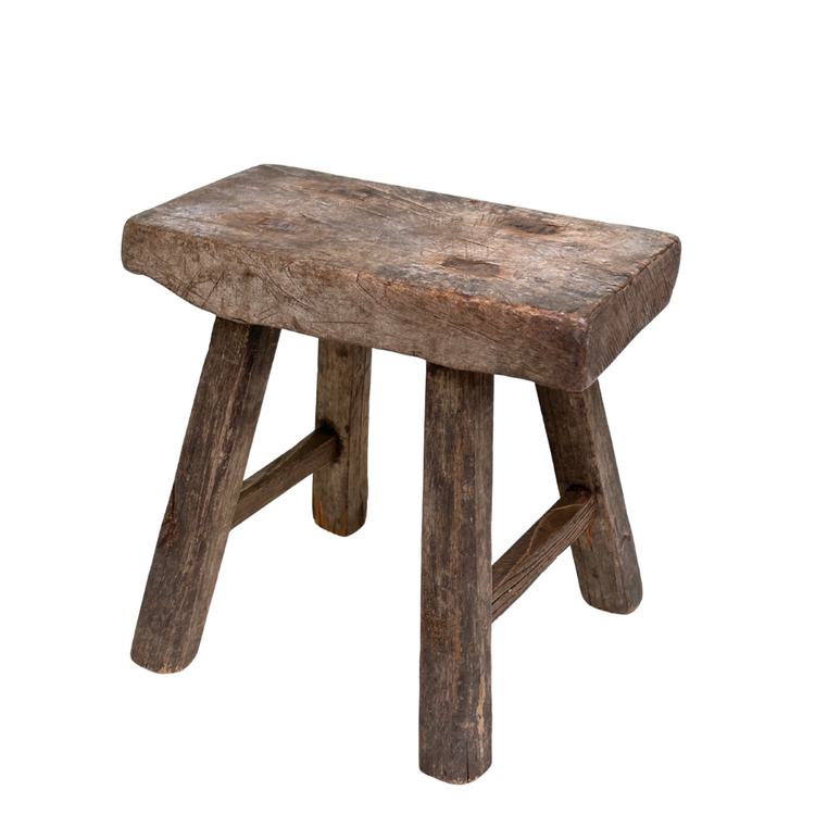 Chinese Old Mini Wooden Stool #11