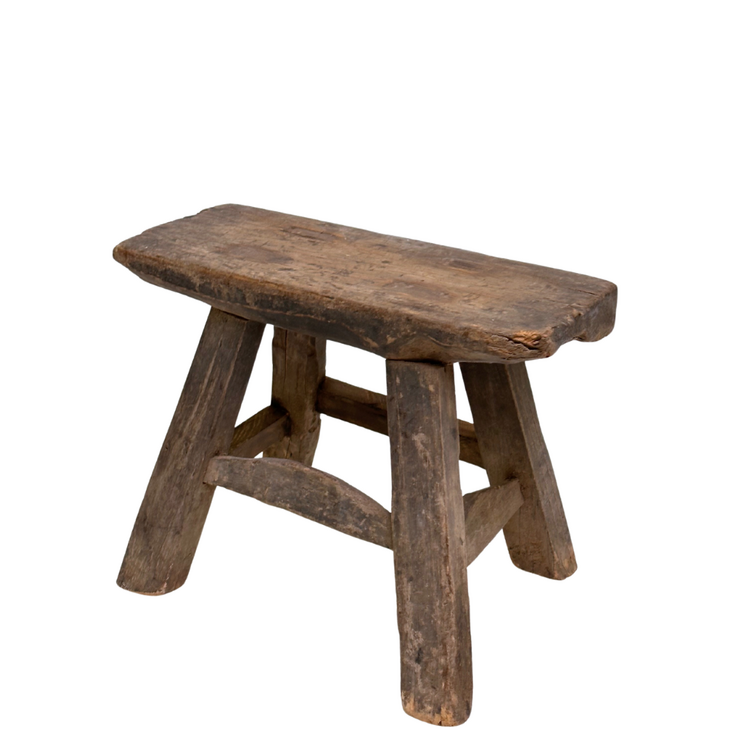Chinese Old Mini Wooden Stool #12