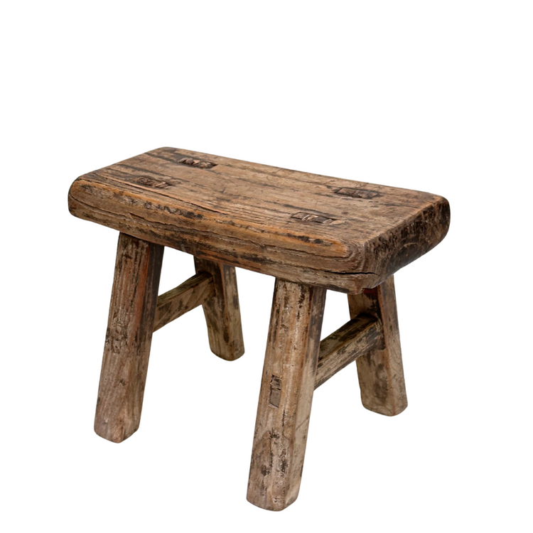 Chinese Old Mini Wooden Stool #16