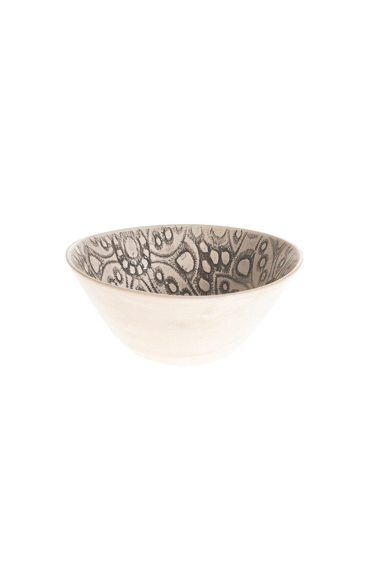 Wonki Ware Bowl Deep Black Pattern
