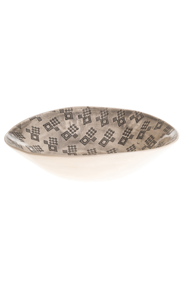 Wonki Ware Bowl Deep Black Pattern