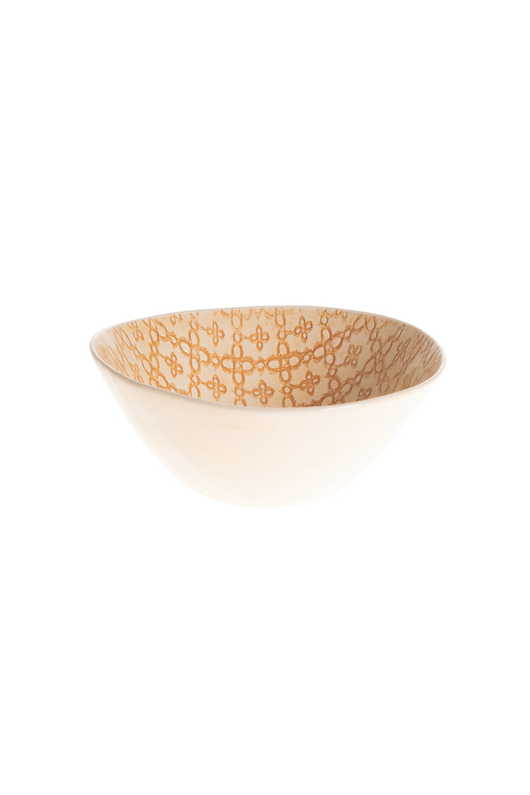 Wonki Ware Bowl Deep Chestnut Pattern