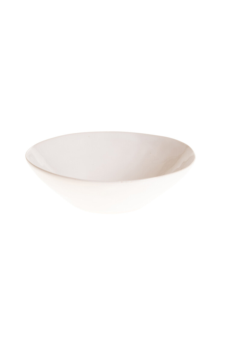 Wonki Ware Bowl Less Deep - White Plain