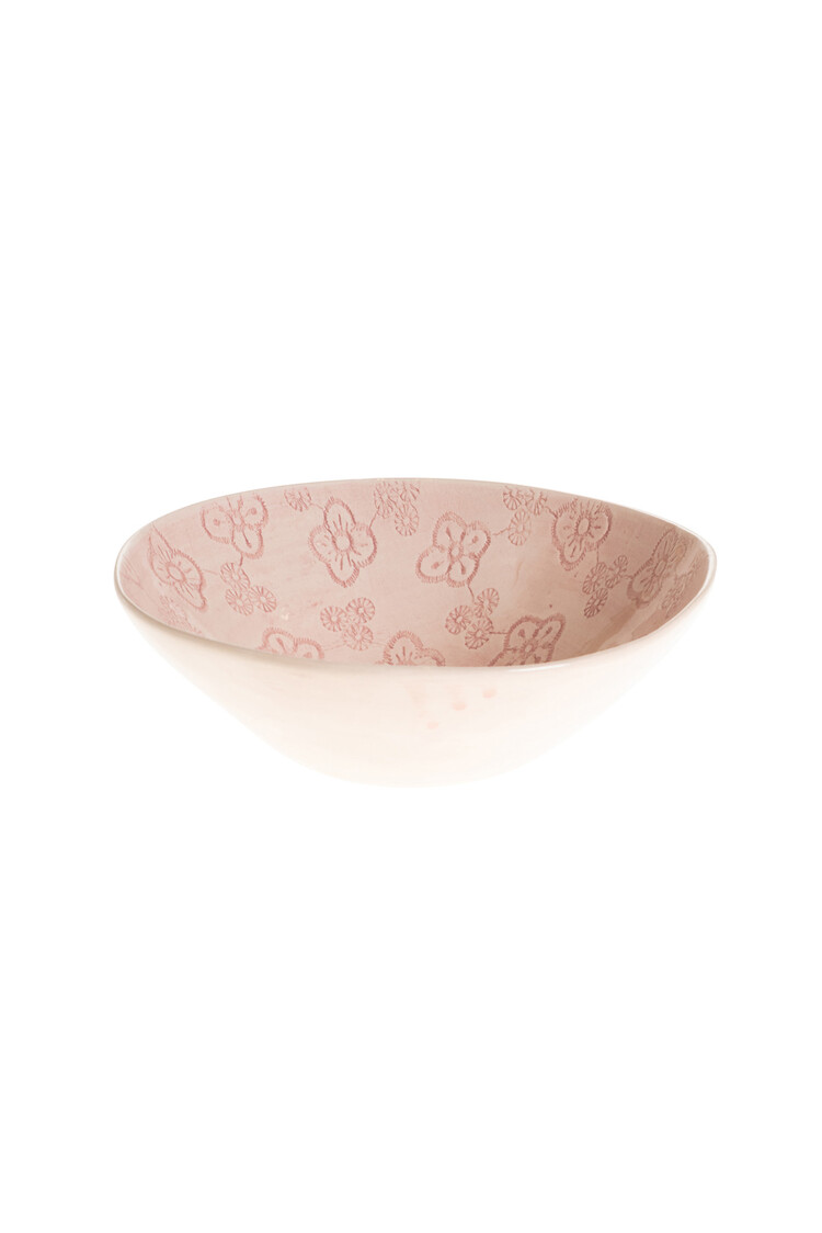 Wonki Ware Bowl Less Deep - Pink Pattern