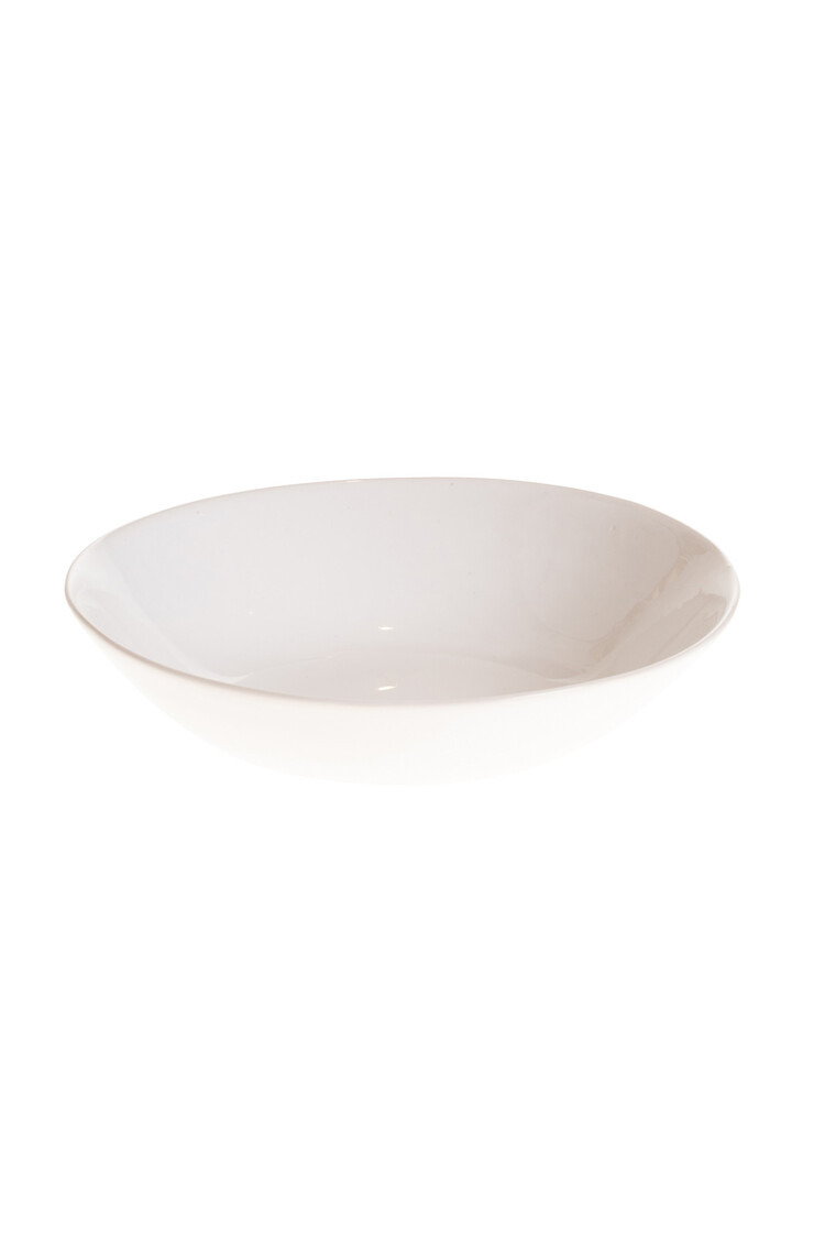 Wonki Ware Bowl Less Deep - White Plain