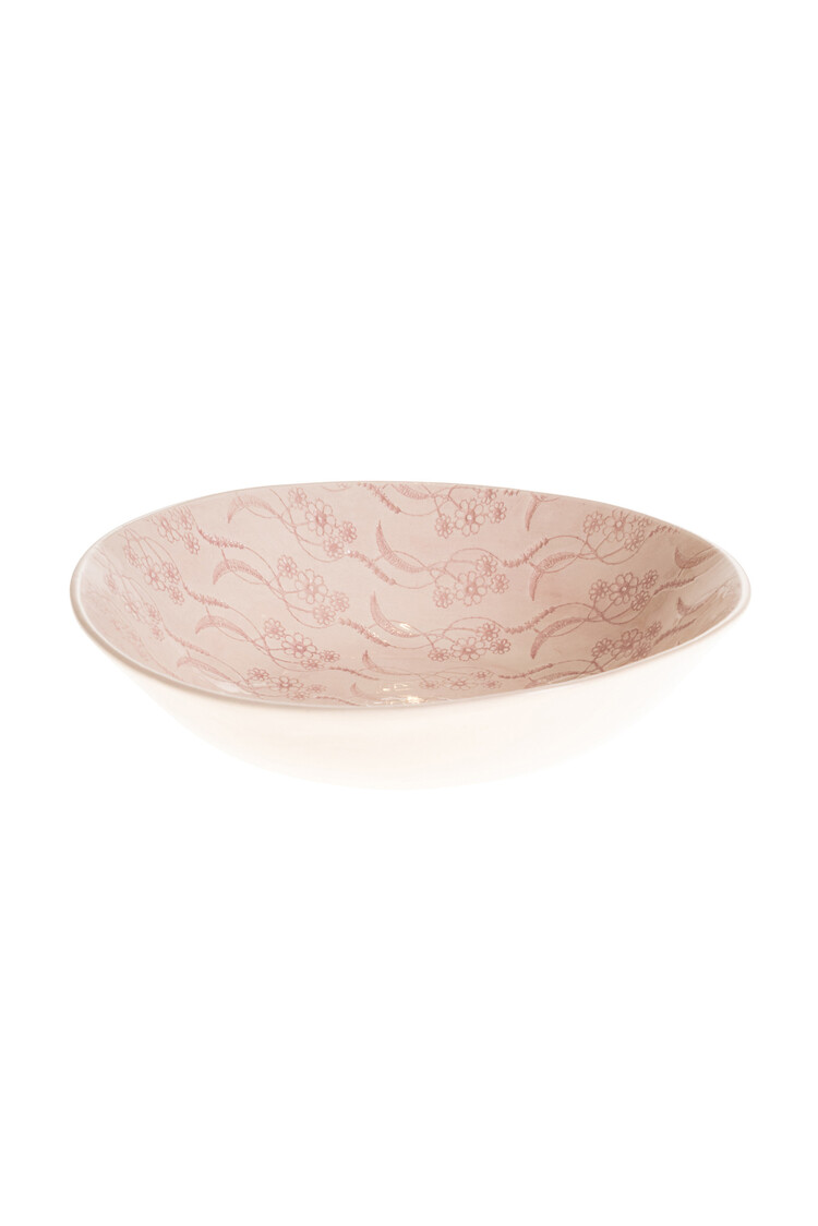 Wonki Ware Bowl Less Deep - Pink Pattern