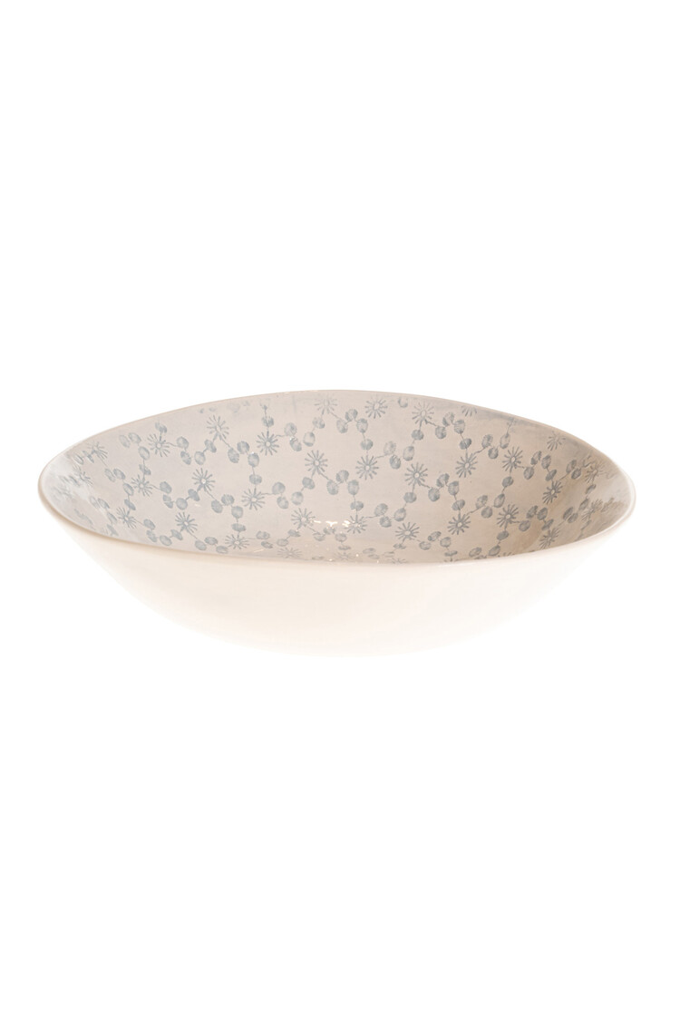 Wonki Ware Bowl Less Deep - Duck Egg Pattern
