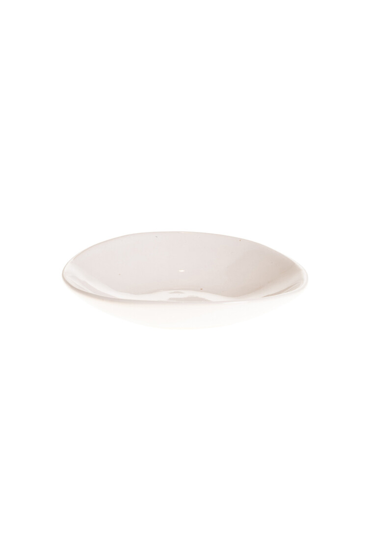 Wonki Ware Salsa Dish Round - White Plain