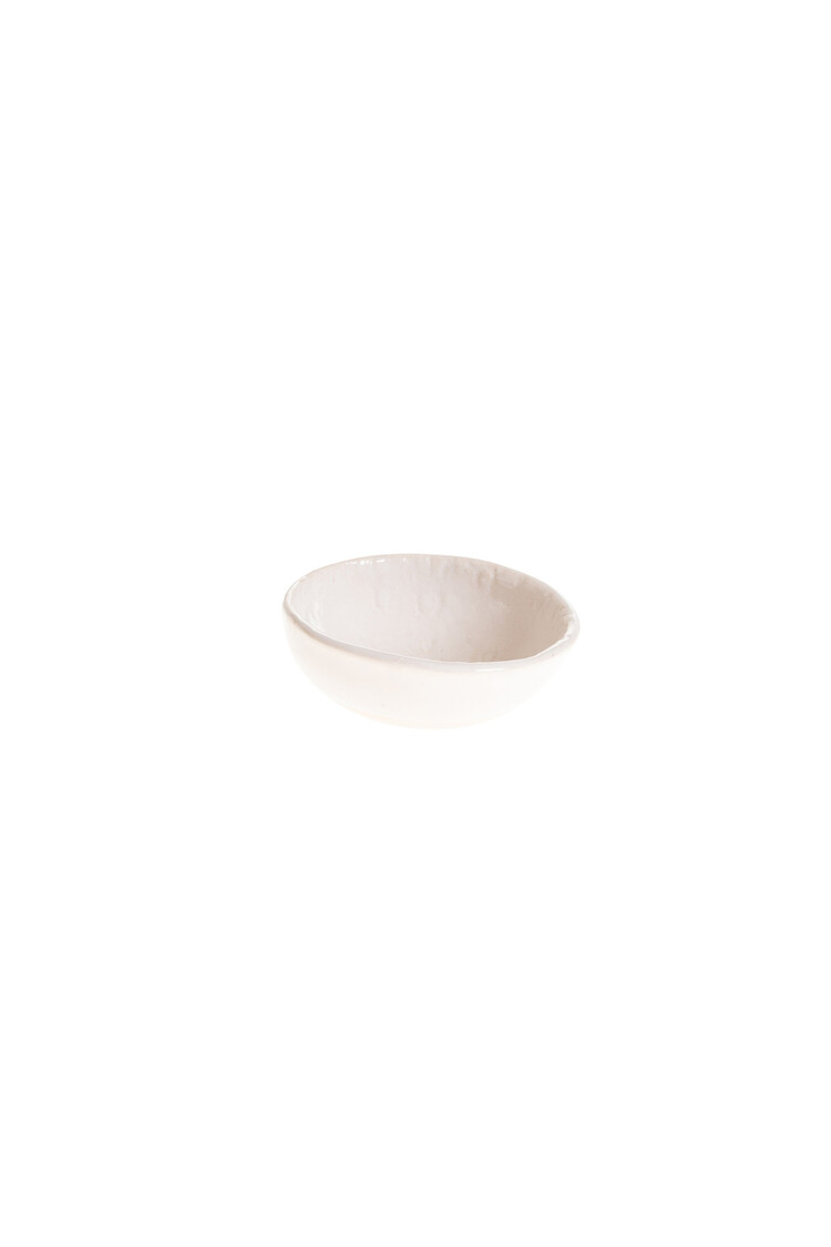 Wonki Ware Bowl Small Round - White Pattern
