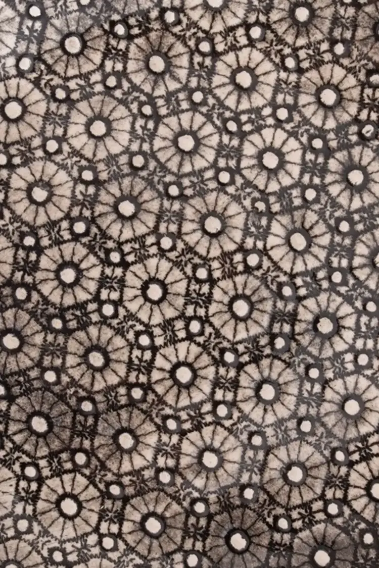 Wonki Ware Salsa Dish Round - Black Pattern