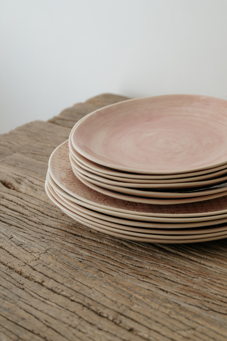 Wonki Ware Dinner Plate Pink Plain