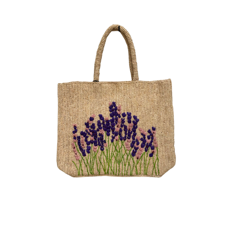 Lolo Deco Raffia Shopper Madagascar - Lavende