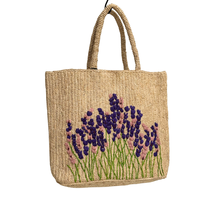 Lolo Deco Raffia Shopper Madagascar - Lavende
