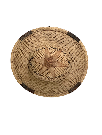 Couleur Locale Vintage Bamboo Farmer Hat #13