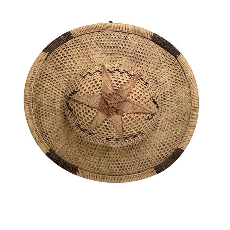 Couleur Locale Vintage Bamboo Farmer Hat #13
