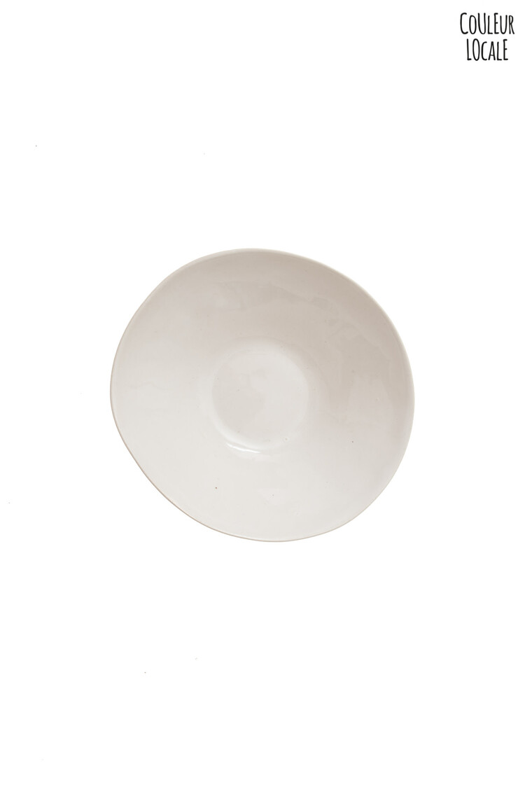 Wonki Ware Bowl Less Deep - White Plain