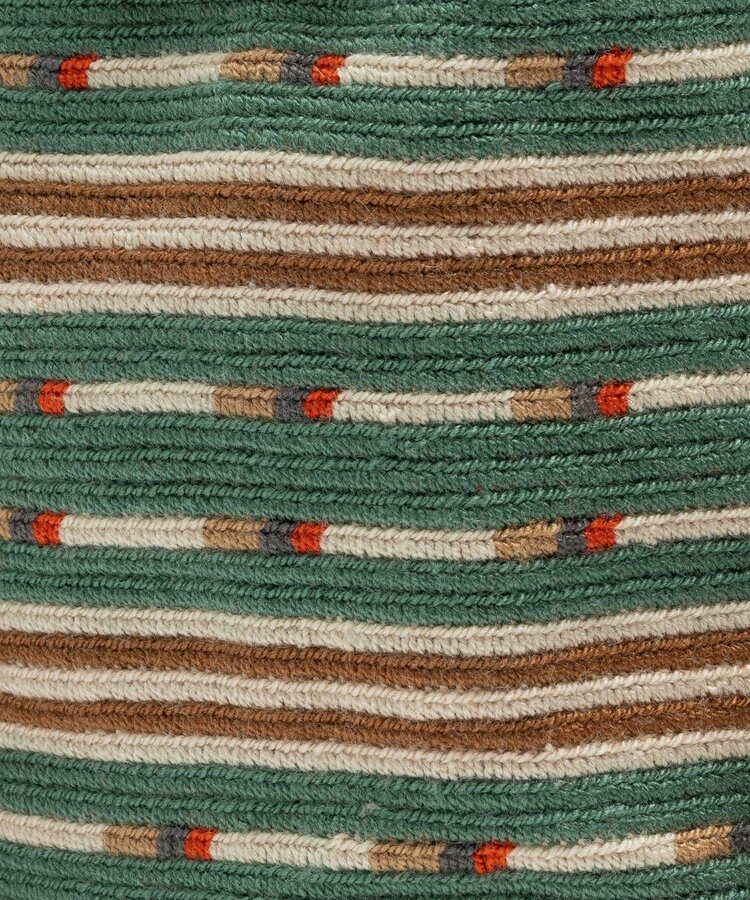 Guanabana handmade Crossbody Bag M - Macrame Handle - Antlia Toast & Green