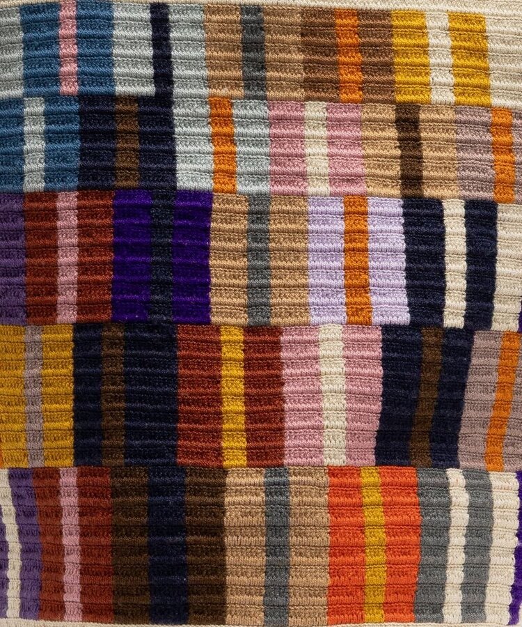 Guanabana handmade Tote Bag - Octant - Purple & Beige