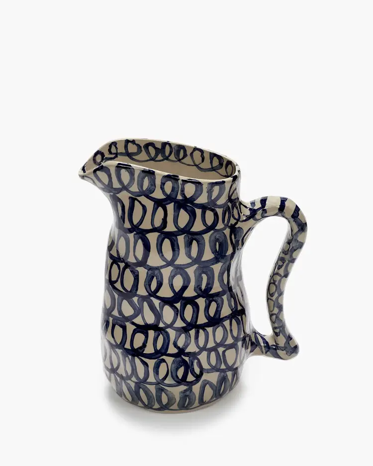 Serax Ceramic Jug Blue Charly