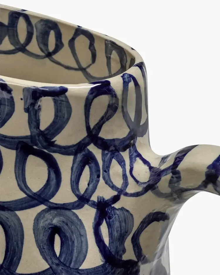 Serax Ceramic Jug Blue Charly