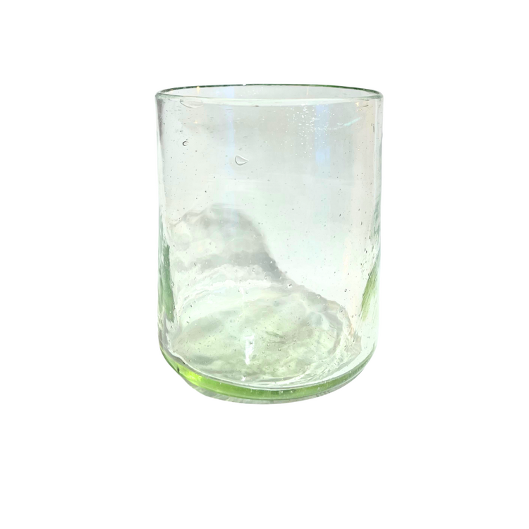 Mouth blown glass straight - transparent