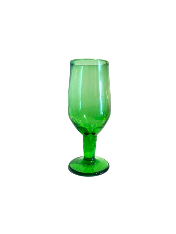 Mondgeblazen Wijnglas - Groen