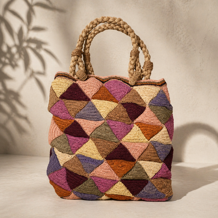 Lolo Deco Raffia Shopper Madagascar - Princesse