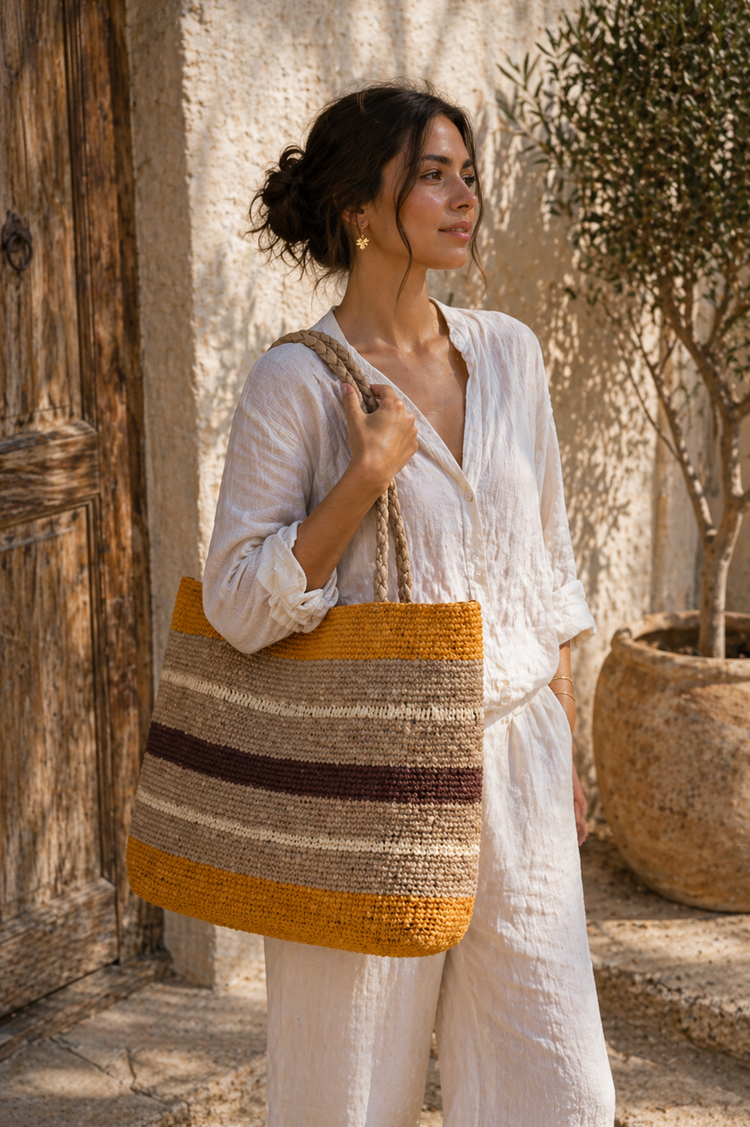 Lolo Deco Raffia Shopper Madagascar - Nirine