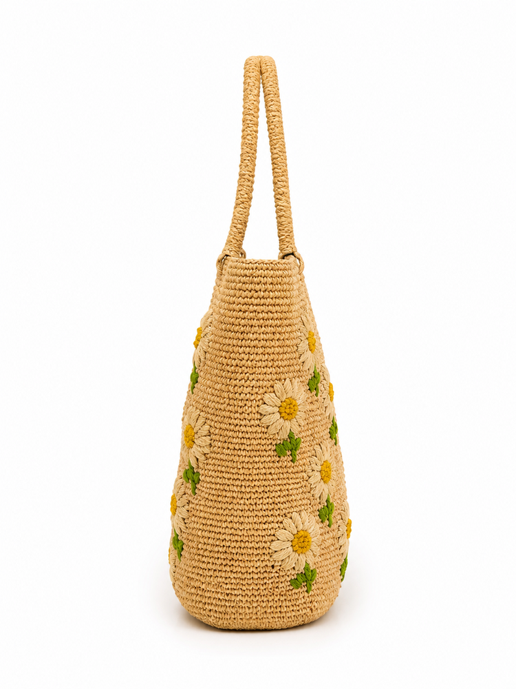 Lolo Deco Raffia Shopper Madagascar - Daisy