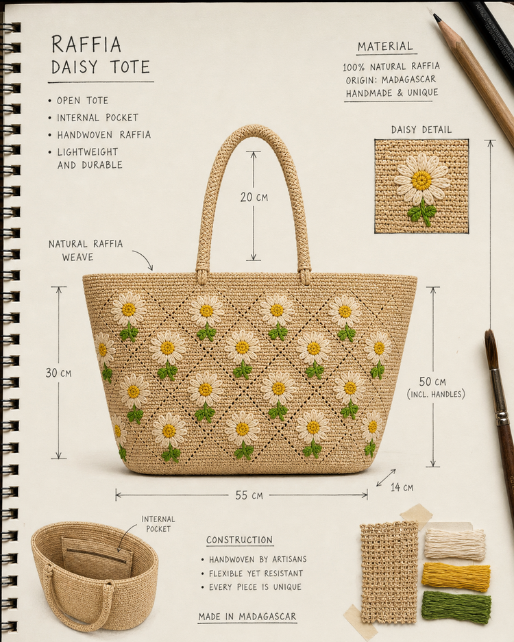 Lolo Deco Raffia Shopper Madagascar - Margriet