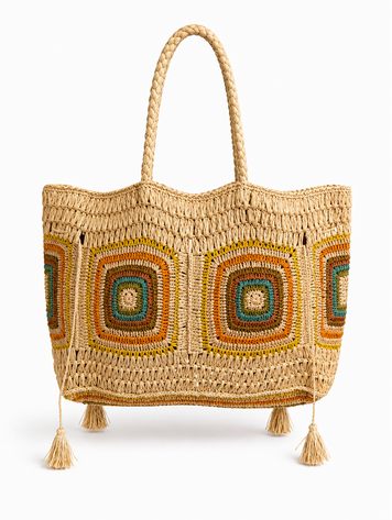 Lolo Deco Raffia Shopper Madagascar - Mafalga