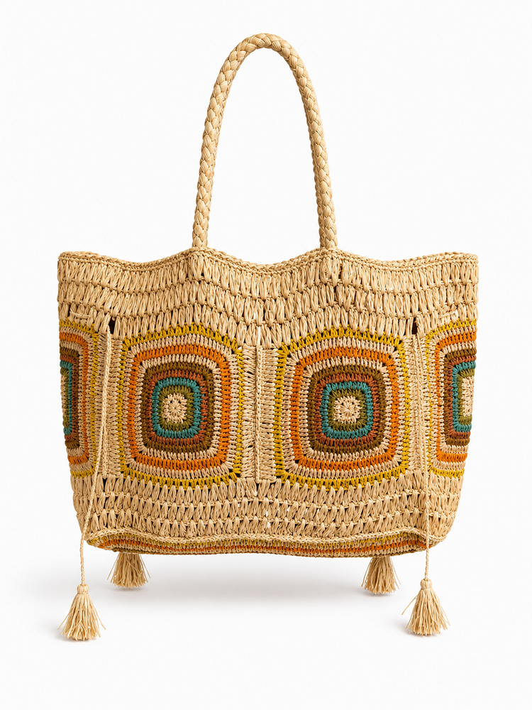 Lolo Deco Raffia Shopper Madagascar - Mafalga