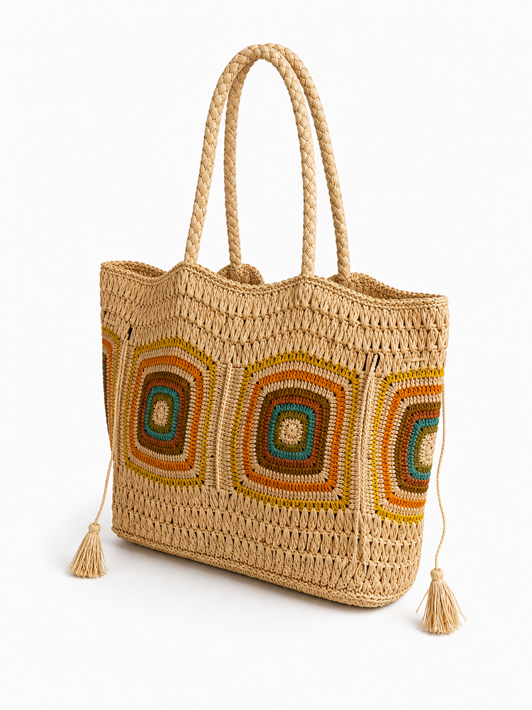 Lolo Deco Raffia Shopper Madagascar - Mafalga
