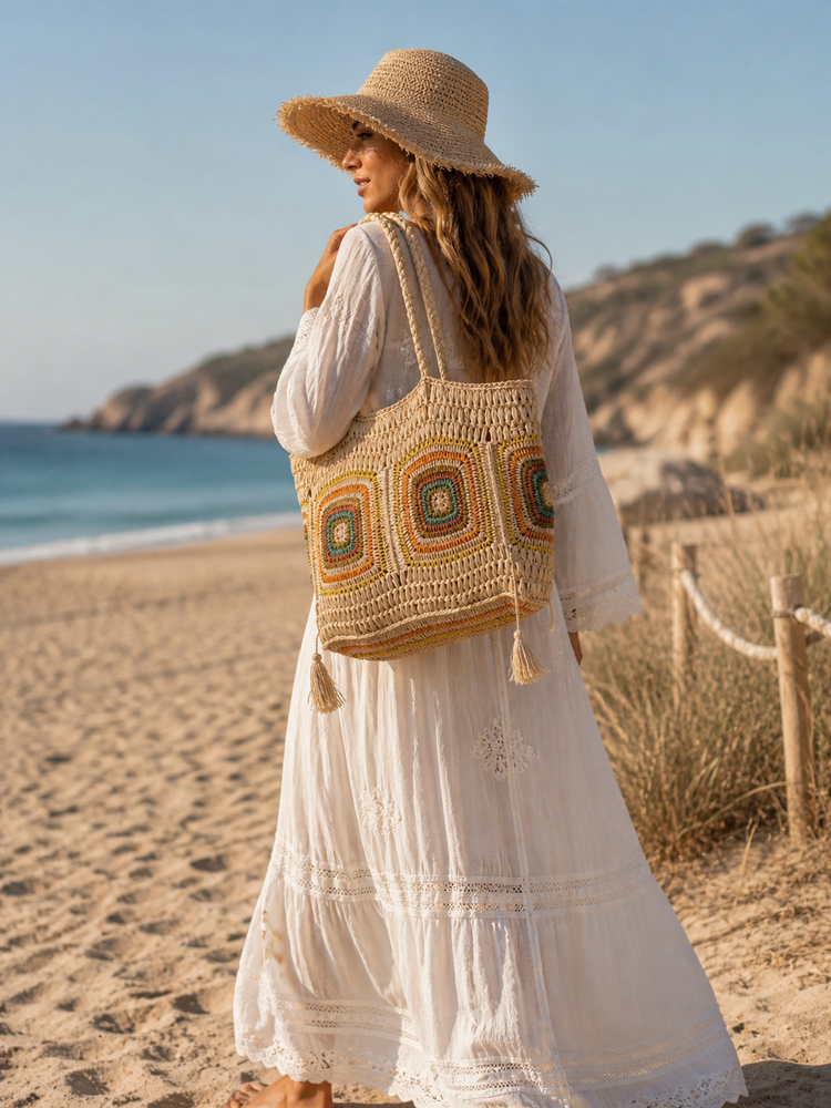 Lolo Deco Raffia Shopper Madagascar - Mafalga