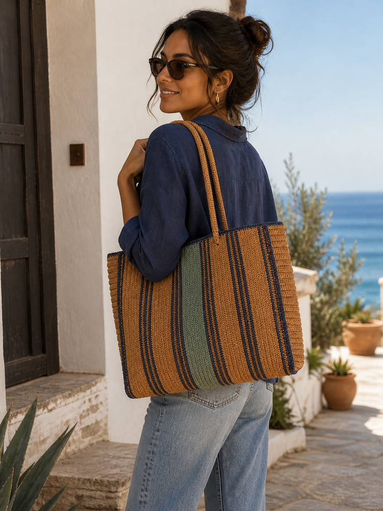 Lolo Deco Raffia Shopper Madagascar - Bailladère