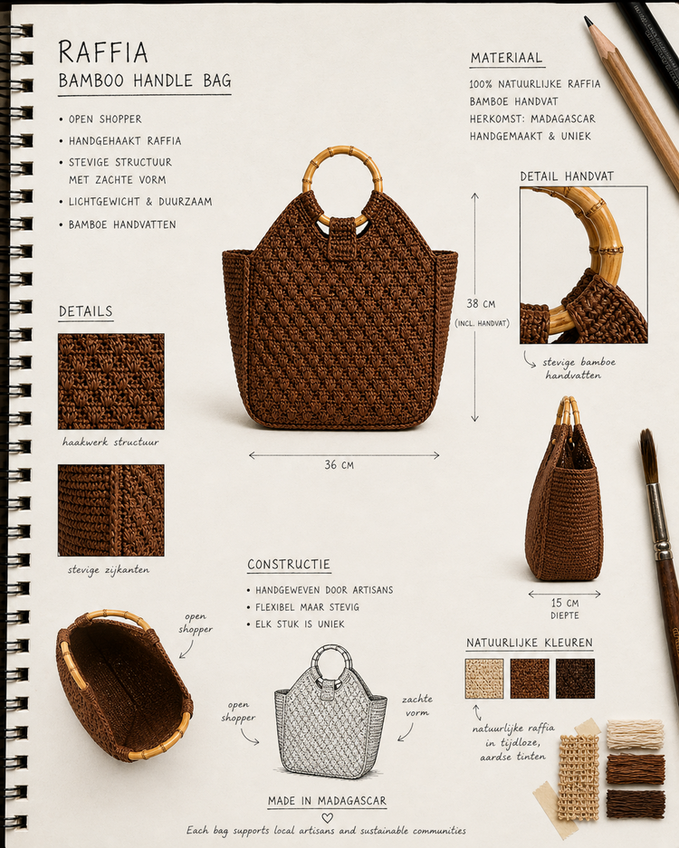 Lolo Deco Raffia Shopper Madagascar - Emilie