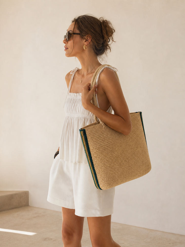 Lolo Deco Raffia Shopper Madagascar - Maryline