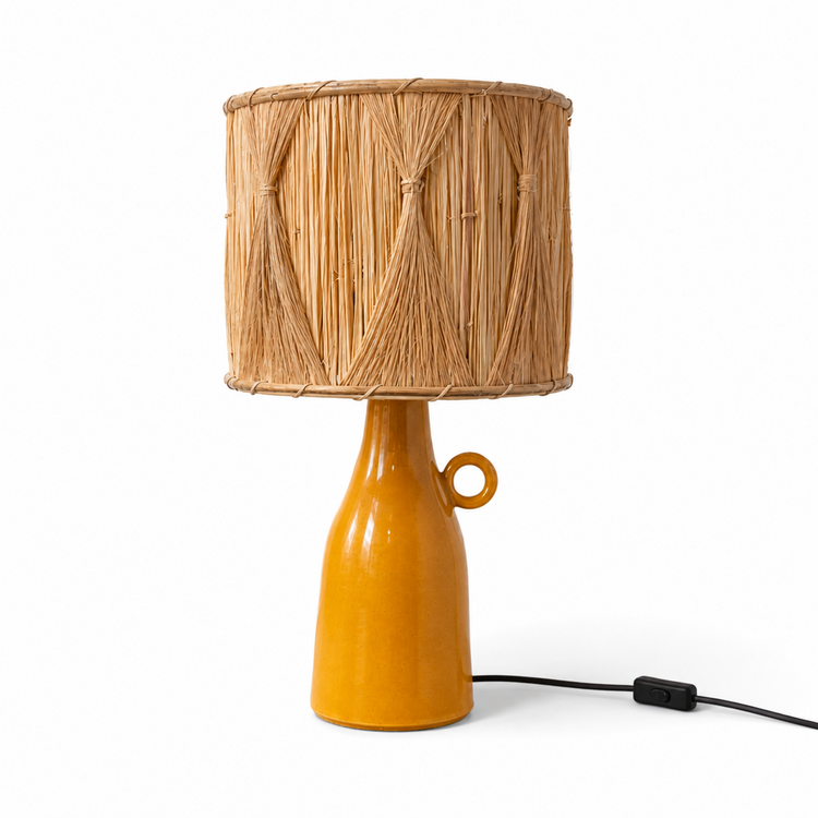 Caravane Luz Table Lamp Raffia - Curcuma