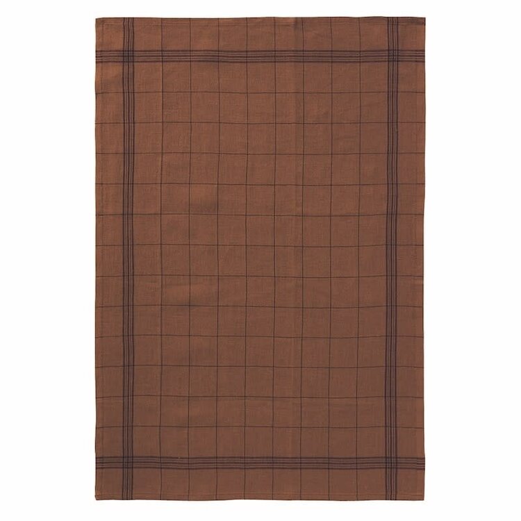 Charvet Éditions Tea Towel Bistrot Hazelnut