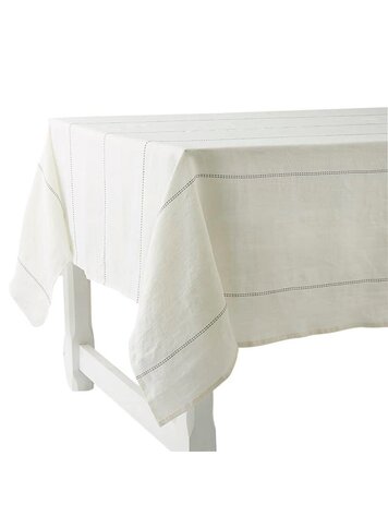 Charvet Éditions Tablecloth Rythmo White Black
