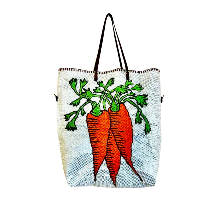 Enshallah Handmade Recycled Food Bag - Carrot