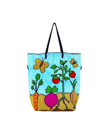 Enshallah Handmade Recycled Food Bag - Multi 46P01S
